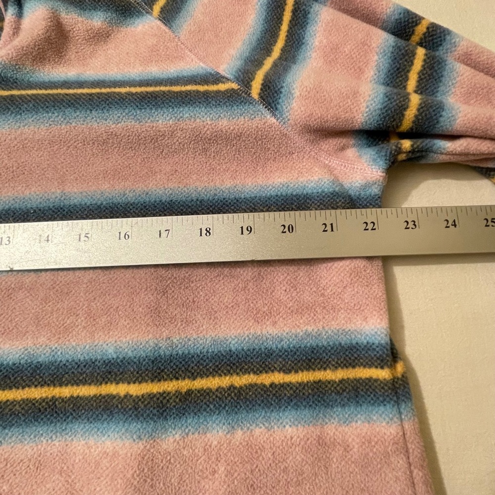Eddie Bauer Womens‎ TXL Fleece Pullover Striped Quarter Zip Outdoors Warm - Picture 6 of 8